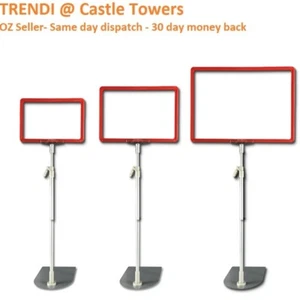 6 A4 retail shop price ticket sign display stand fruit grocery supermarket store - Picture 1 of 6