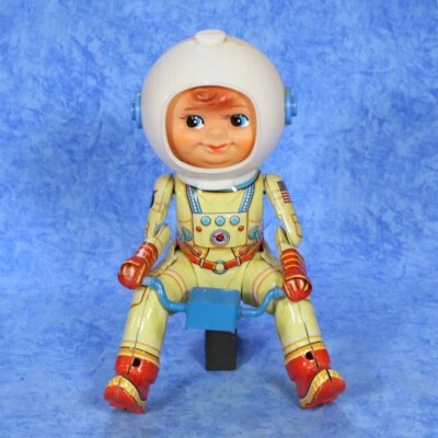1960s Space Scooter BOY ASTRONAUT Robot Tin Toy #1 - Image 1 of 3
