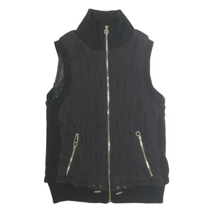CALVIN KLEIN PERFORMANCE Womens Black S Quilted Knit Sleeveless Zip Jacket - Picture 1 of 6