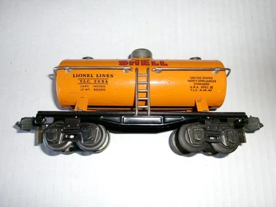 Lionel Prewar #2654 Orange Shell Tank Car - Image 1 of 4