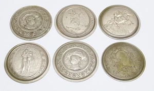 Lote de 6 fundas traseras grabadas vintage de fábrica para relojes de bolsillo - Imagen 1 de 9