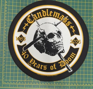 CANDLEMASS 40 YEARS OF DOOM LARGE SIZE SEW ON BACK PATCH OFFICIALLY LICENSED - Picture 1 of 8
