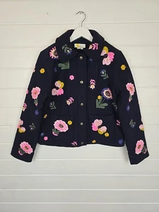 Boden Clara bestickte Jacke Größe 8 dunkelblau wattiert Baumwolle UVP 298£ - Bild 1 von 24
