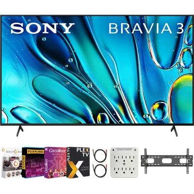 Sony BRAVIA 3 K43S30 43" 4K HDR Smart LED TV (2024) with Movies Streaming Pack - Image 1 of 4