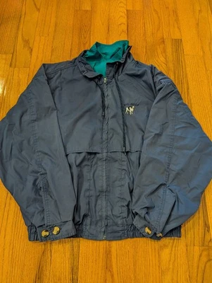 Vintage 90s Big Dogs Essential Logo Blue X-Large Windbreaker Jacket - Image 1 of 4