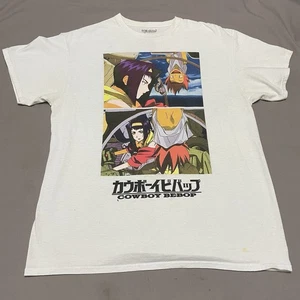 Cowboy Bebop Men’s Size Large T-Shirt Sunrise Anime Graphic Tee White - Picture 1 of 7