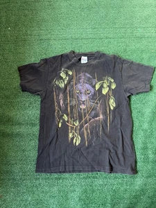 T-shirt vintage anni 90 pantera nera grande gatto leopardo animale natura adulto taglia L - Foto 1 di 6