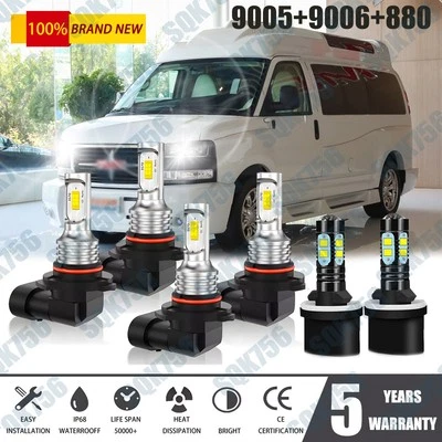 Комбинированные светодиодные противотуманные фары 9005 9006 880 для GMC Envoy 2002-2009 годов выпуска лампы 6000K - Изображение 1 из 4