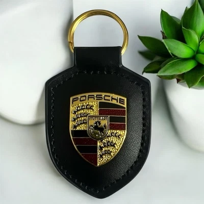 Portachiavi NERO / BLACK Nuovo Porsche Macan Cayenne Cayman Boxster Panamera ⭐️ - Immagine 1 di 4