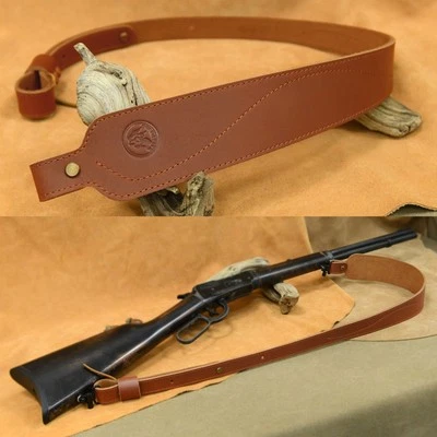 WAYNE‘S DOG WAYNE'S DOG Hunting Leather Gun Sling for Rifle Shotgun with Swivels Hand Stitch