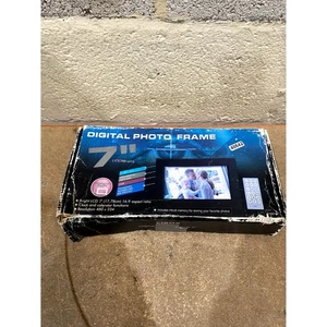 Cibox C107M Digital Photo Frame Black Corded 7" TFT LCD Screen w/ Accessories - Picture 1 of 16