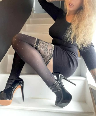 Halterlose Strümpfe 40DEN Schwarz S-L Damen Nylons Damenstrümpfe Stockings Notte - Bild 1 von 4