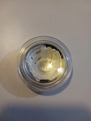 2014 Baseball Hall Of Fame Proof Silver Dollar In Display Case - Image 1 of 4