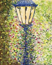 "The Garden Lamp" Original Painting-De Martino Art