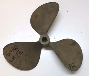 16 x 20 Bronze 3 Blade Propeller LH 1-1/8" Bore Inboard Wheel Prop 16x20 P2 - Picture 1 of 7