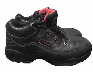 Snap On Mens Boots Black Leather Steel Toe Work Lace Up Safety Boots Shoes Sz 13 - Picture 1 of 9
