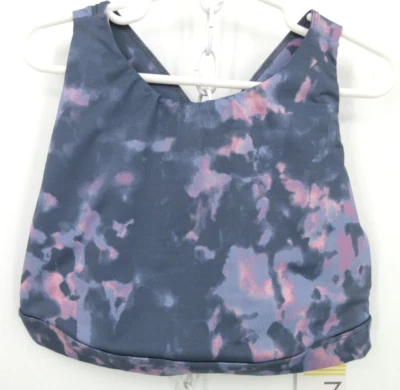 Z BY ZELLA GIRL DAILY ZSLIM SPORT BRA Girl's Large 10-12 Grey / Purple Dye Wash - Image 1 of 4