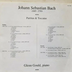 Booklet/Liner Notes/Insert for CBS Box set 79409,Gould:JS Bach Partitas/Toccatas - Picture 1 of 8