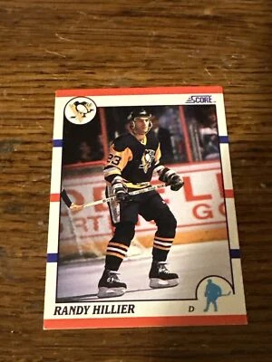 1990-91 Score Hockey Card Randy Hillier Pittsburgh Penguins #76 - Image 1 of 2