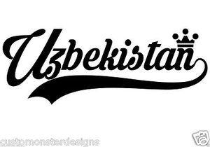 Uzbekistán... Uzbekistán Vinilo Arte Pared Cita Decoración Palabras Calcomanías Adhesivo - Imagen 1 de 2