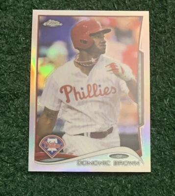 DOMONIC КОРИЧНЕВЫЙ - 2014 TOPPS ХРОМ - РЕФРАКТОР ПАРАЛЛЕЛЬНАЯ КАРТА # 153 - PHILLIES MLB - Изображение 1 из 3