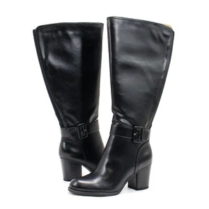 SOUL Naturalizer Women’s Twinkle Black Faux Leather Knee High Boot - Picture 1 of 8