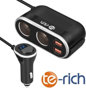 Cigarette Lighter Adapter USB C Car Charger Fast Charge PD 20W 2 USB Port 12v - Picture 1 of 7