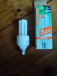 OSRAM DULUX EL Energy Saver Bulb 16w (equiv 75w) Bayonet BC. 6 year longlife - Picture 1 of 4
