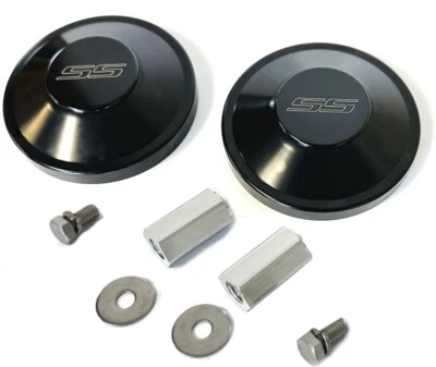 2016-2024 Chevrolet Camaro Black Billet Aluminum Engine Bay Strut Covers SS - Image 1 of 3