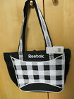 Reebok Sport Tote Bag Black/White 13"x12.5"x6" NEW