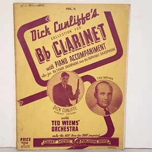 1938 Dick Cunliffe's Collection For Bb Clarinet Sheet Music Songbook Vol II - Picture 1 of 12