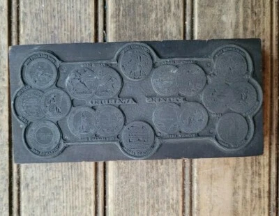 Rare Antique Cotton Exposition Prizes Awarded Wood Letterpress Print Type Block  - Image 1 of 4