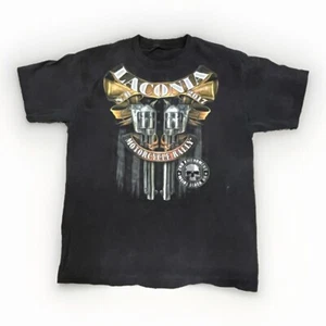 2017 Laconia Motorcycle Rally T-Shirt Pistols Black 2nd Amendment Graphic Medium - Picture 1 of 7