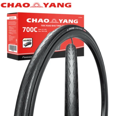 Chao YANG 2-Pack Road Bike Tire Set Foldable Bicycle Tire 700x23C 120PSI - Image 1 of 4