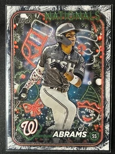 2024 Topps Holiday Baseball CJ Abrams #H47 Holiday Tree Glitter - Picture 1 of 2
