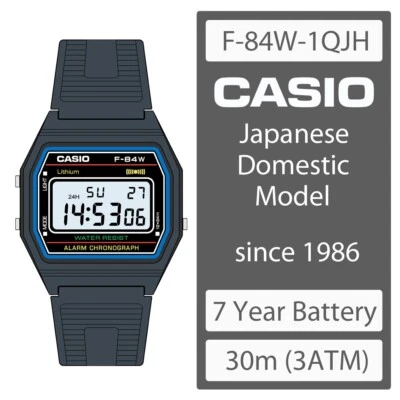 CASIO F-84W-1QJH JDM Model Classic Digital Watch - Image 1 of 4