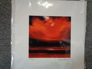 Debra Stroud Red Sky Print Image is 6 x 6 inches - Picture 1 of 3
