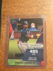 2021 Topps Series 2 # SS-3 Significant Statistics Ronald Acuna JR Blue Parallel 