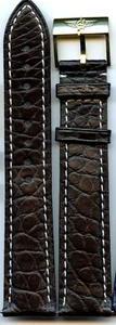 Black Genuine Alligator MB Strap for Breitling Buckles, Watches & Chronographs - Picture 1 of 12