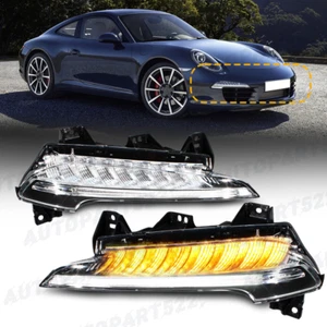 Pair Fog Light For Porsche 911/991 2012-2016 Left/Right LED DRL Lamp Assembly - Foto 1 di 10