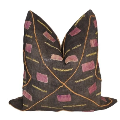 Auténtica funda de almohada/cojín/funda de almohada bogolana Cuban de tela/tela de barro Foto 1 de 4