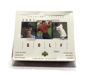 2001 Upper Deck Premiere Edition Golf Box Factory Sealed TIGER WOODS ROOKIE Year - Picture 1 of 3