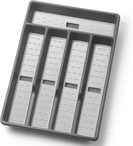 Cutlery Organizer with Icons - Non-Slip Silverware Tray for Kitchen Drawers - Picture 1 of 12