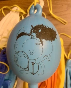 1x 18 Zoll Big Punch OC Foxy Pumping Up großer bedruckter Ballon Cattex Ballondruck - Bild 1 von 5