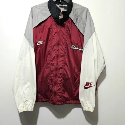 Chaqueta cortavientos de fútbol americano vintage del equipo Nike Sports Alabama Crimson Tide XL Foto 1 de 4