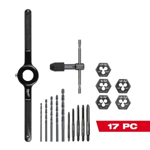 Milwaukee, 17PC SAE Tap and Die Set, Pieces (qty.) 17 Measurement Standard - Picture 1 of 10