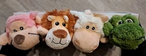 Kong Cozie 4 Pack Dog Animal Toy   Rabbit Lion Sheep Frog Plush Squeak New F/S - Picture 1 of 8