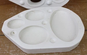 Keramik Stülpform 2 Stück 4 Ovale Schalen McNees M-476 Gussguss - Bild 1 von 9