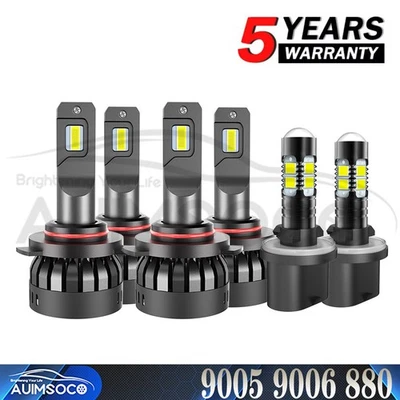 Para Pontiac Bonneville 1998-2005 Bombillas Faro LED Alto/Bajo Haz + Luz Antiniebla 6000K Foto 1 de 4