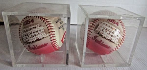 2 CLEVELAND INDIANS 50th Anniversary 1954 AL Champions Baseballs 2004 - Picture 1 of 3